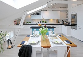 ロフト,ダイニング,キッチン,天窓,屋根裏部屋,開放感